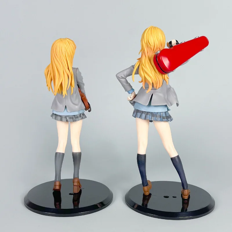 Figura de anime abril beleza menina uniforme escolar bidimensional miyazono kaoru violinista boneca modelo ornamento atacado