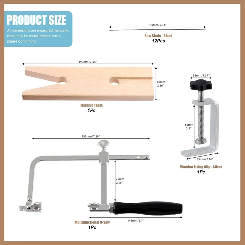 14-delige Juwelier Zaagpaard Combo Set, Zoals Afgebeeld Plastic Metalen Houten Bankgereedschap Voor Het Maken Van Sieraden