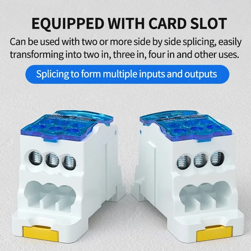 Rail connection terminal UKK 80A/125A/160A/250A/400A distribution box, one in multiple out power line electrical connector joint