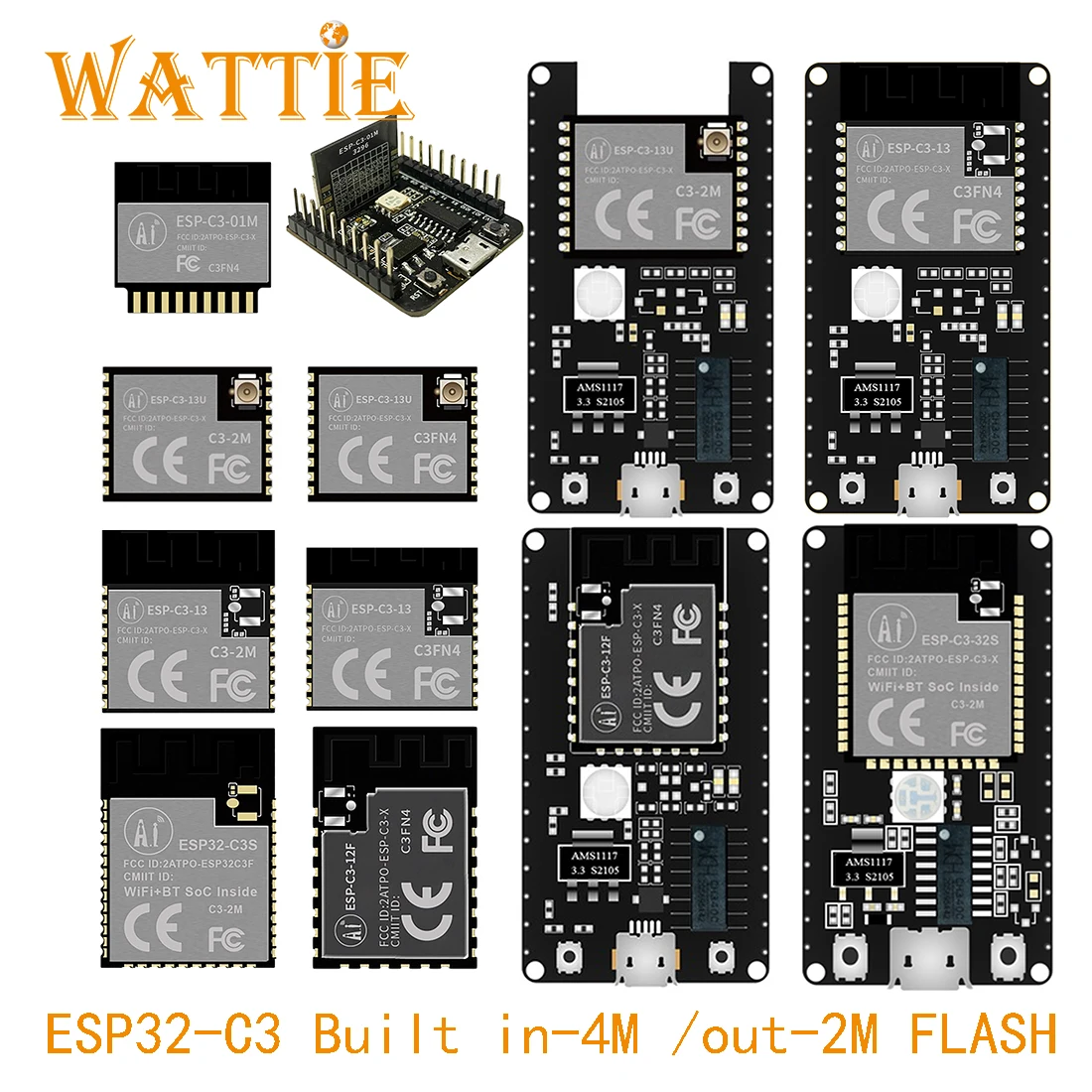 ESP32-C3 ESP-C3 ESP32-12F 13 13U 01M ESP32-C3-32S M1 WiFi+ BLE 5.0 ESP-C3-32S ESP-C3-12F ESP-C3-M1 2.4GHz WiFi Wireless Dual