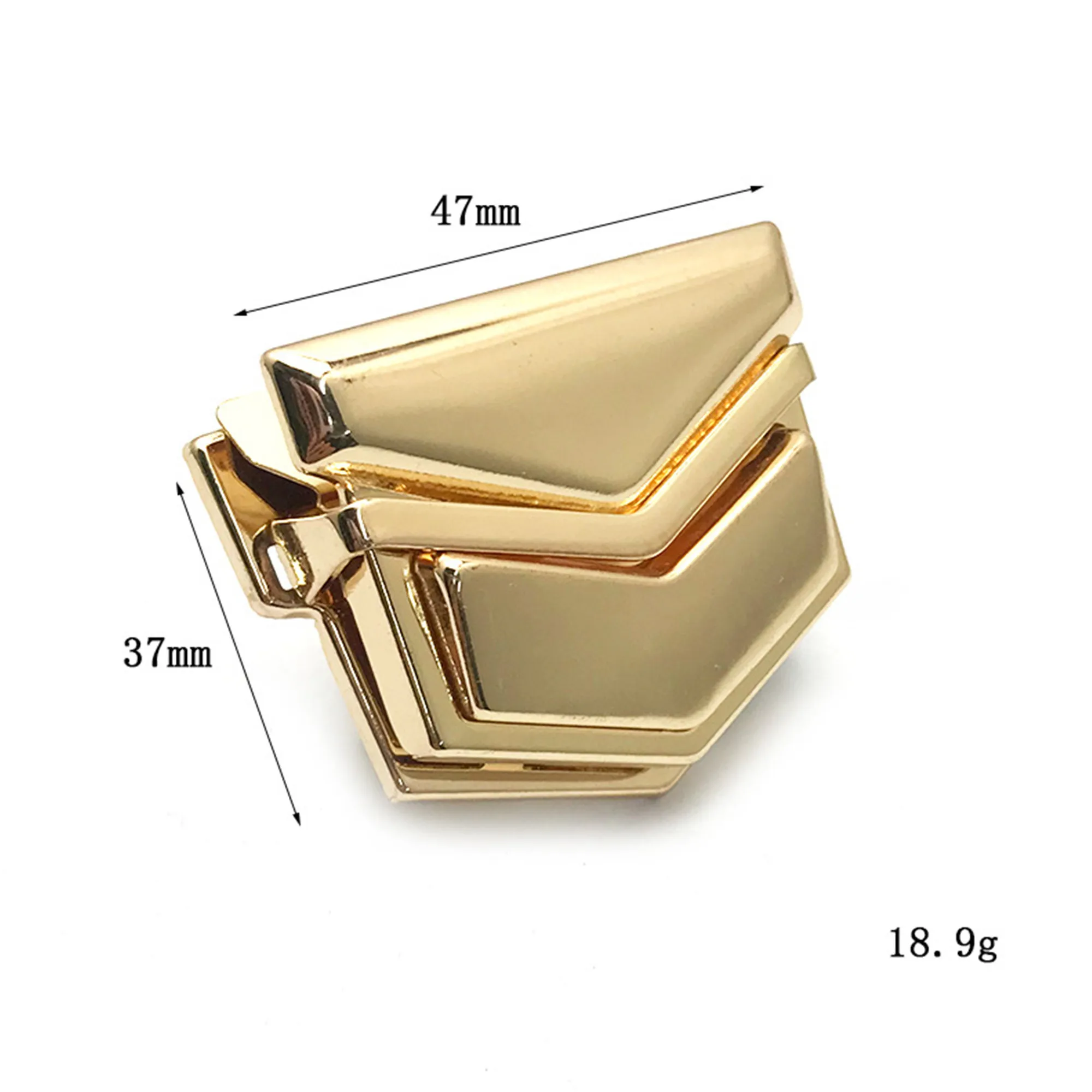 

20 Pcs Press Bag Lock Twist Lock Metal Tin Lock Snap Clasp Turn Lock DIY Handbag Hardware Light Gold