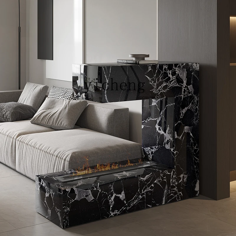 YFY  Home Entry Entrance Cabinet Simple Modern Slate Entrance Platform Embedded Fireplace Decorative Cabinet
