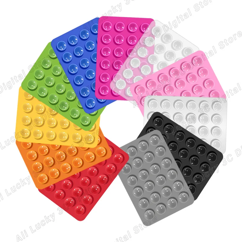 سيليكون شفط لزجة قبضة الهاتف Octobuddy شفط كأس حامل هاتف جدار حامل مربع المضادة للانزلاق من جانب واحد ملصق الظهر