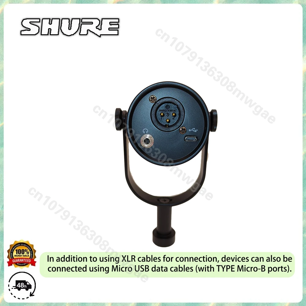 Original SHURE MV7 Hybrid USB/XLR Dynamic Podcast Microphone Outdoor Live Selectable Frequency Response Built-in Sound Card Mic