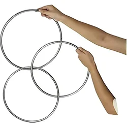 Chinese Linking Rings Set of 3 Metal Rings 30cm Magnetic Professional Stage Magic Trick Magicians Prop Accessory