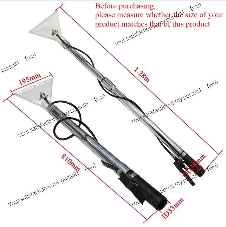 Universal Wet Dry Vacuum Cleaner Brush Head Floor Nozzle Transparent Suction Sofa curtain Carpet & Upholstery Cleaning Wand Tool