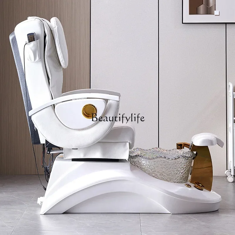 

01Nail Art Sofa Electric Foot Massage Reclining Chair Beauty Salon Special Massage Eyebrow Tattoo Foot Washing Chair