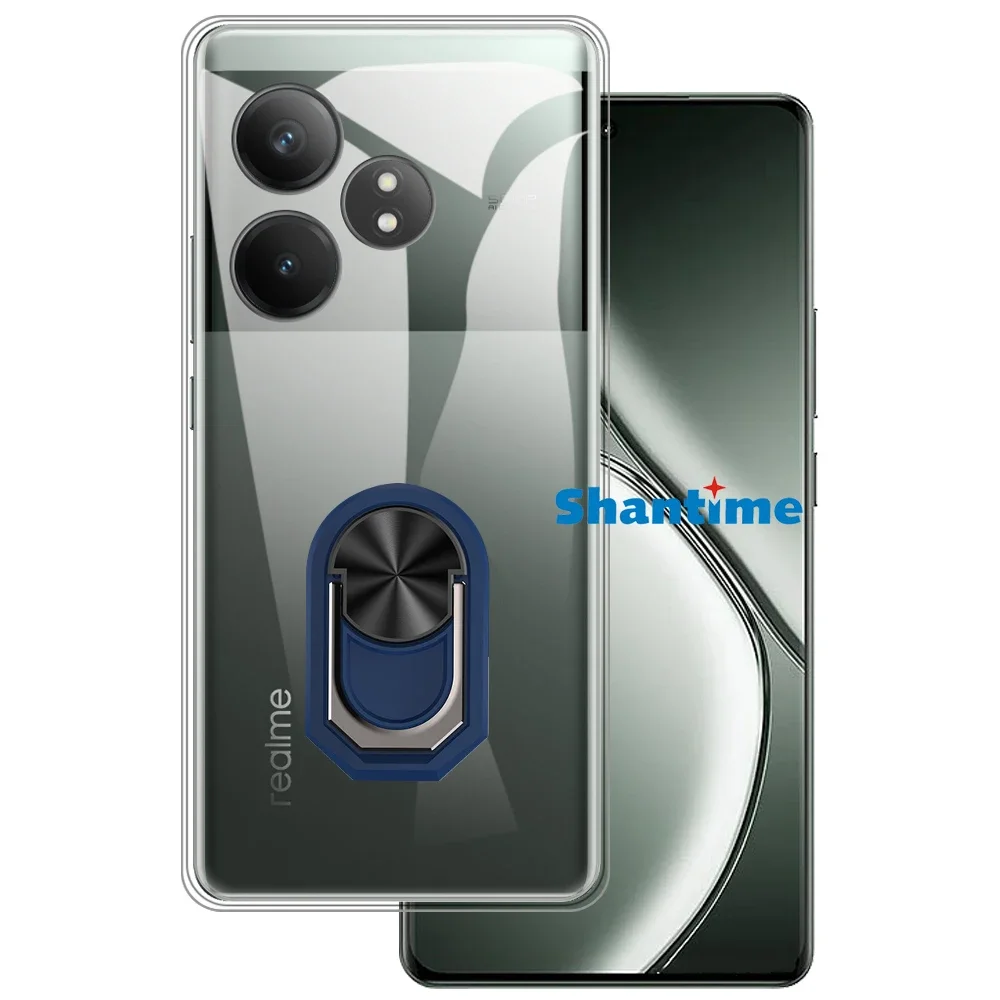 Luxury Shockproof Ring Holder For OPPO Realme GT Neo 6 SE 5G Case TPU Protective Holder Cover For Realme GT 6 5G Global RMX3851