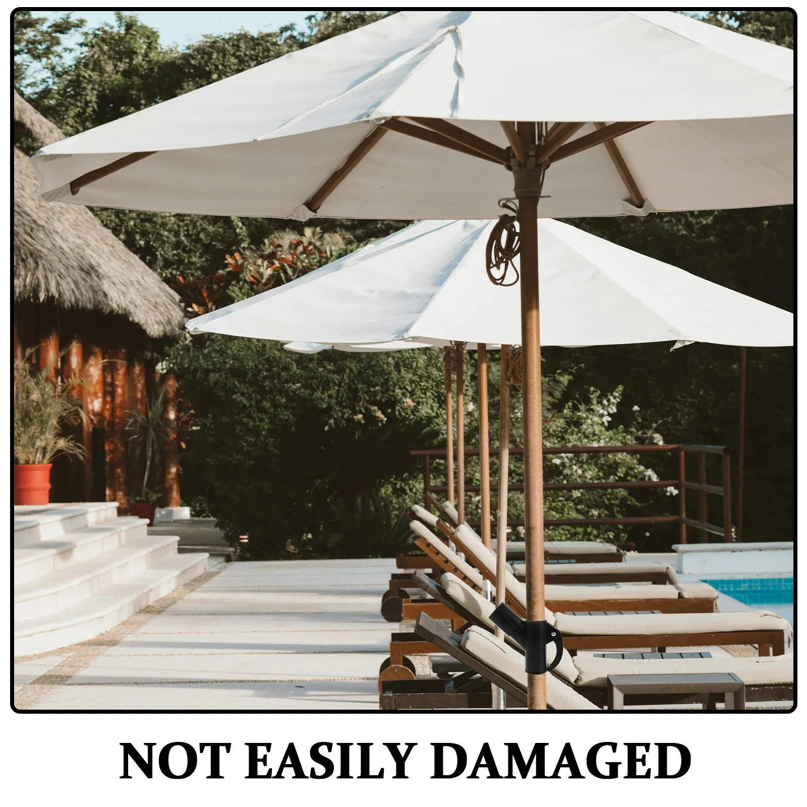 Patio Umbrella Crank Handle Lifting Fixed Handle Black Outdoor Replacement Parts Side Hanging Holder Beach Balcony Parasol