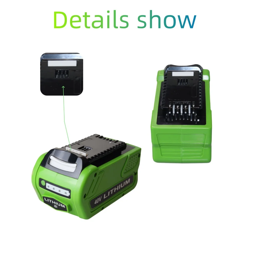 Greenworks G-MAX 40V Battery Power Tool 40V 6.0/8.0/10.0Ah Lithium ion Battery Suitable for Lawn Mower Power Tool Battery Replac