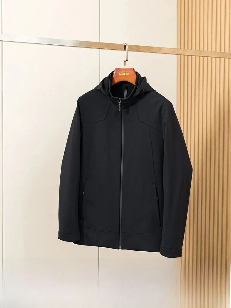 

High-End Fully Taped Fce Softell Jaet Outdoor Men's Autumn Winter Warm Breathable Travel Busin Casual Windproof Zipper