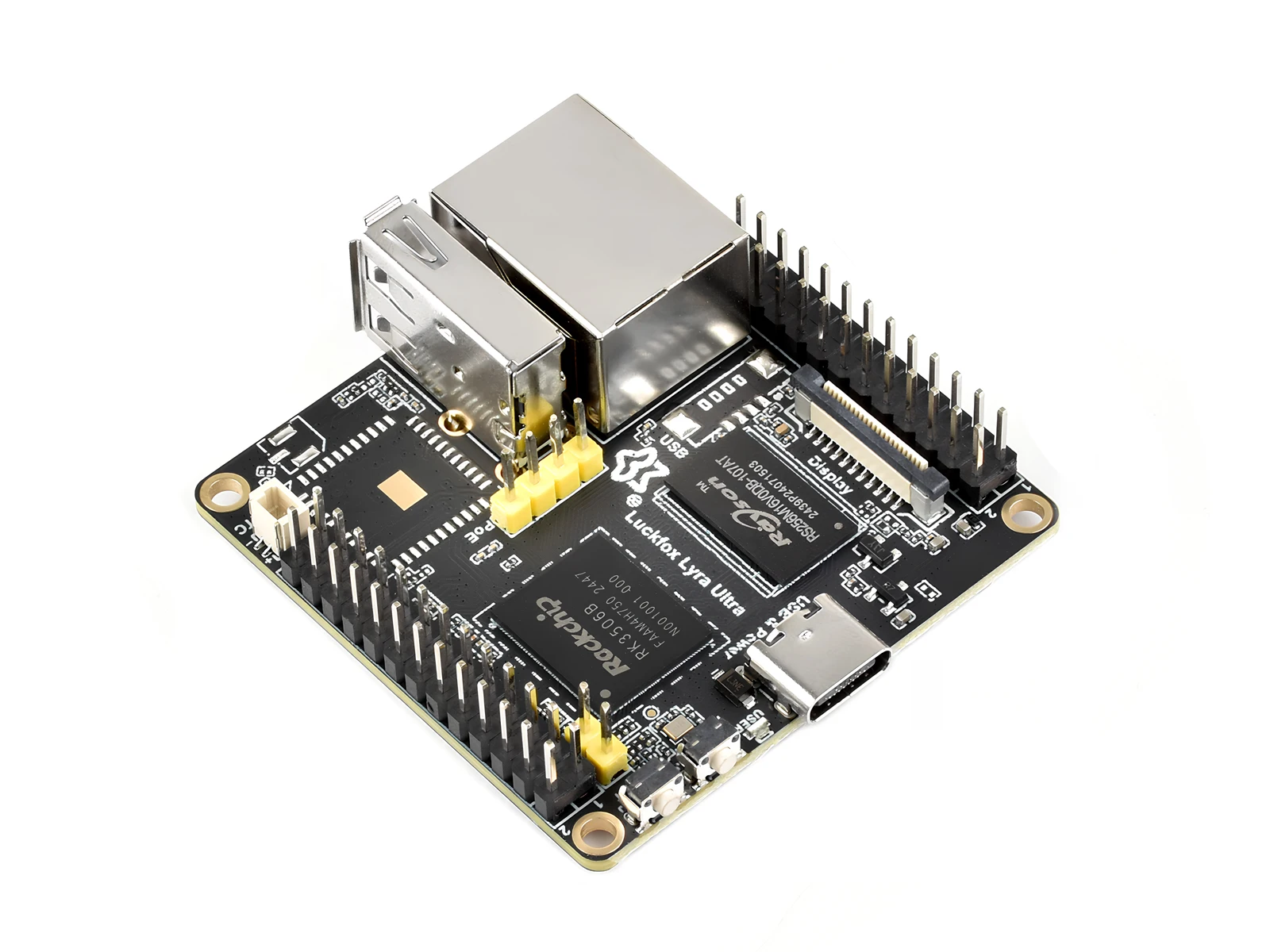 Luckfox Lyra Ultra RK3506B Linux Микроплата разработки, 8 ГБ eMMC, включает трехъядерные процессоры ARM Cortex-A7/ARM Cortex-M0