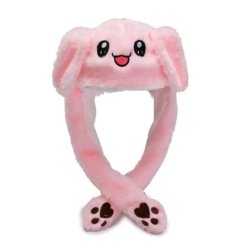 Lustige Hasenohren-Mütze, LED-leuchtender Plüsch-Mütze mit beweglichen Hasenohren und beweglichen Ohren, Jungen- und Mädchen-Kindergeschenk, Cosplay-Kappen – Detail 15