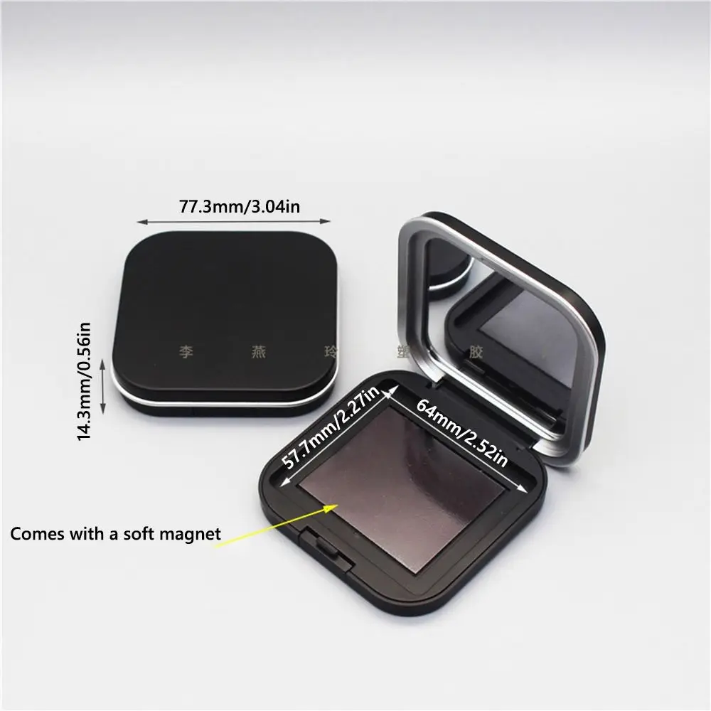 Multi-grids DIY Eyeshadow Palette with Mirror Black Magnetic Makeup Palette Empty Match By Oneself DIY Cosmetic Box