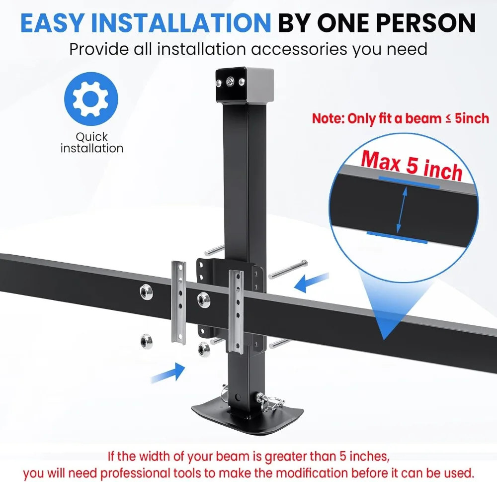 مقبس مقطورة عالي التحمل بوزن 8000 رطل، رافعة 28.8 بوصة، مثقاب لاسلكي متوافق مع مقطورات أدوات القارب RV #4
