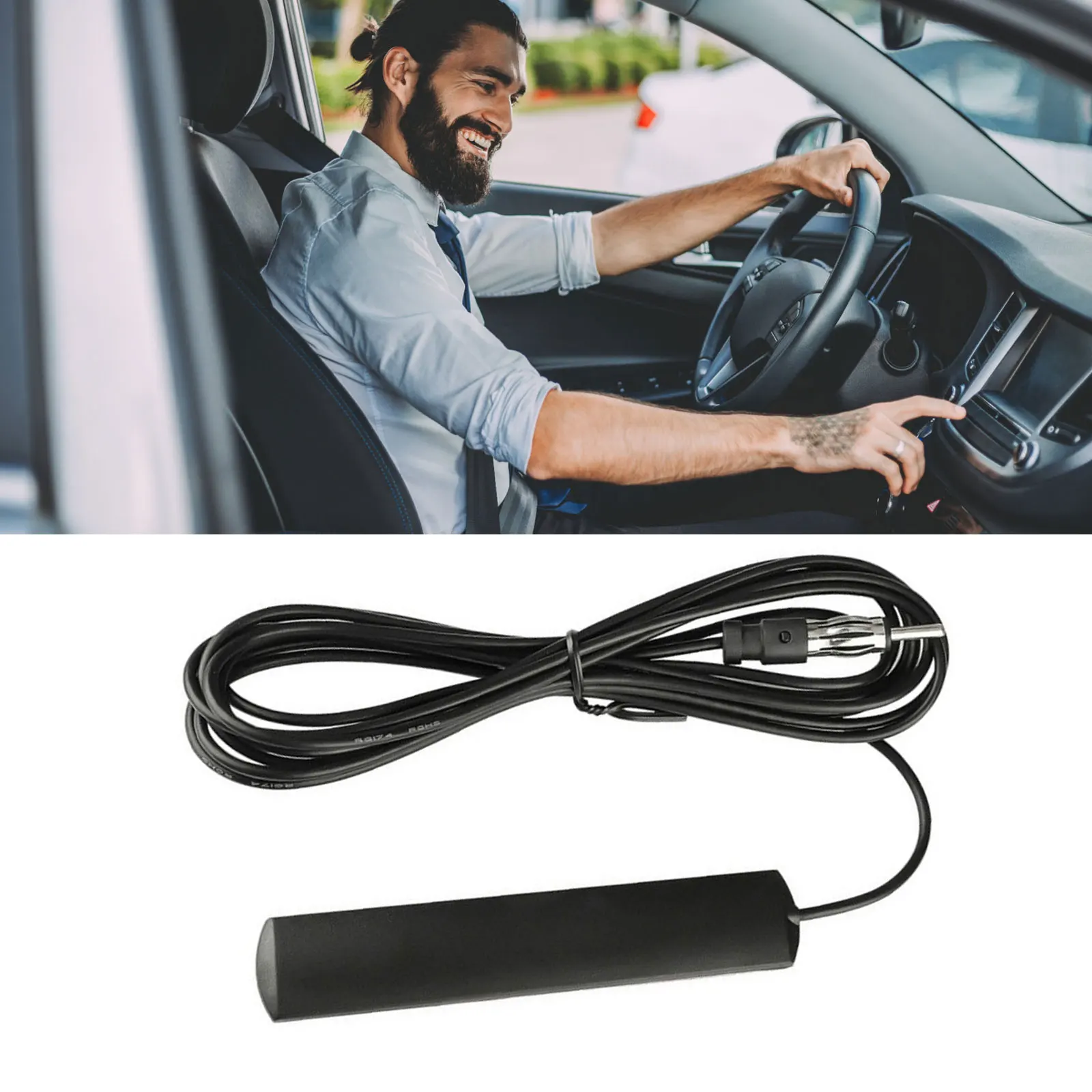 

Car Truck Boat Universal AM/FM Antenna Car Radio Stereo Antenna 12V Black Built-in High Quality Universal