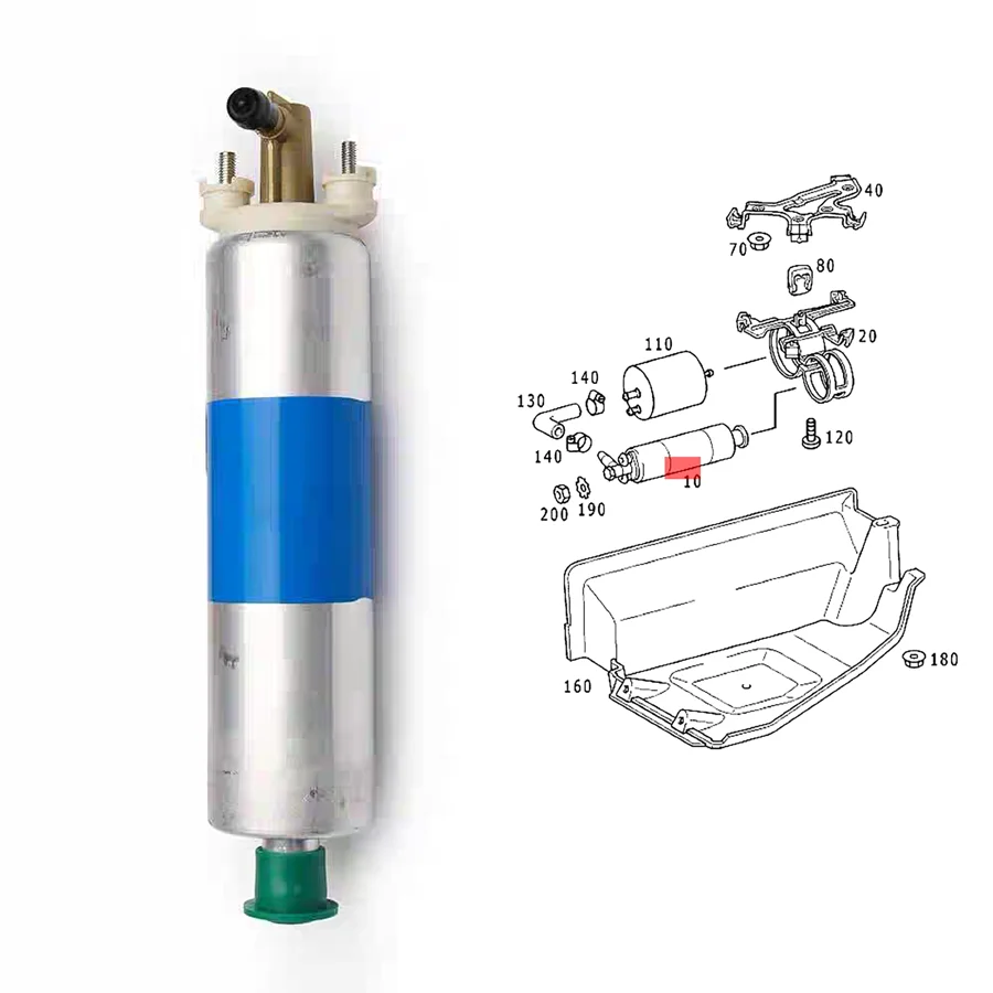1Pc Fuel Pump For Mercedes Benz C / CLK / E /G/ S/SL / SLK Class E500 SLK320 SL500 S320 CL500 0004707894/0004705994/0004706094