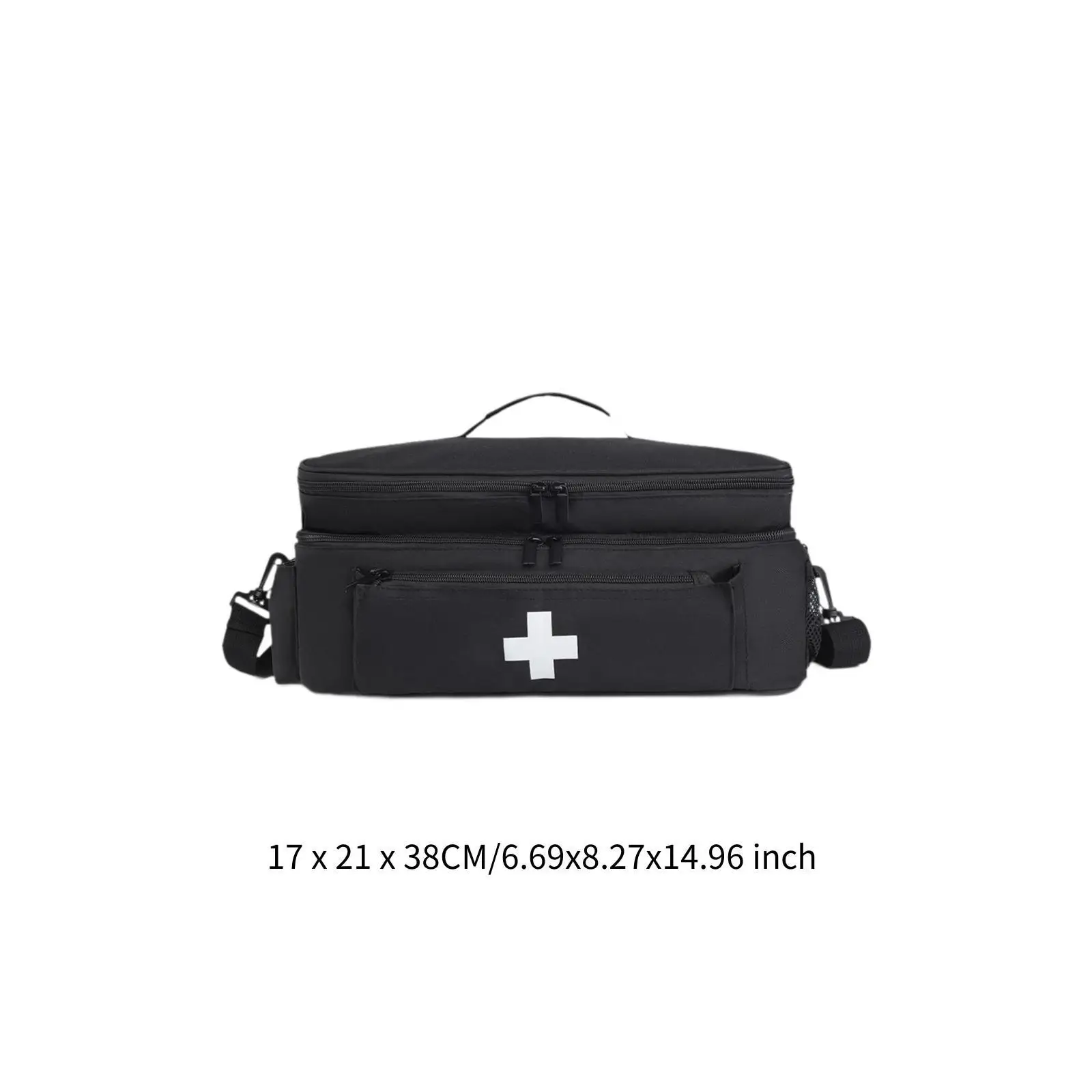 First Aid Bag Portable Large Capacity Smooth Zipper Emergency Kit Organizer Carrying Case for Home Hiking Outdoor Travel Camping