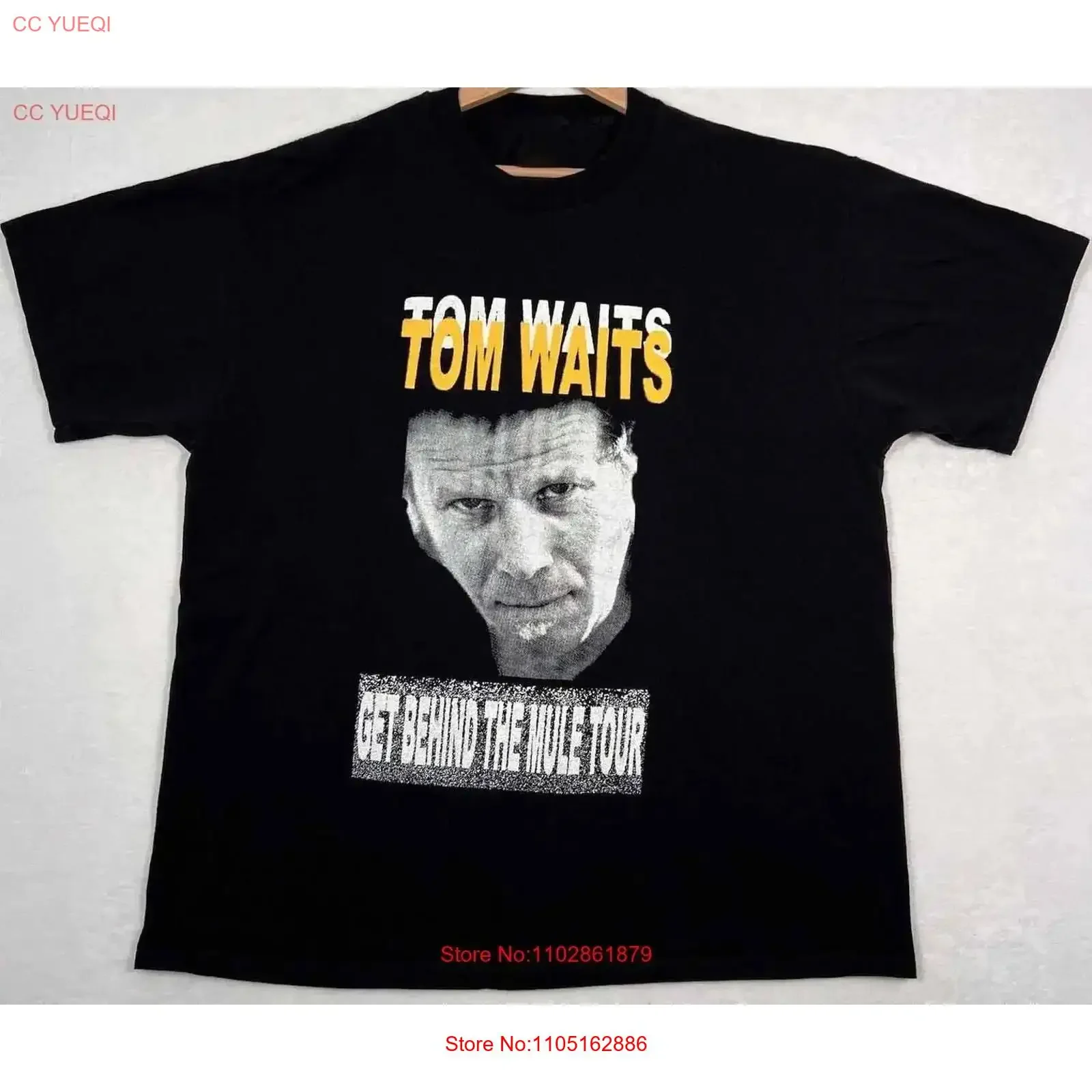 Camiseta Get Behind The Mule Tour Tom Waits, camiseta clásica negra S 5XL, ropa de calle vintage lavada ligeramente estirada, moda vintage