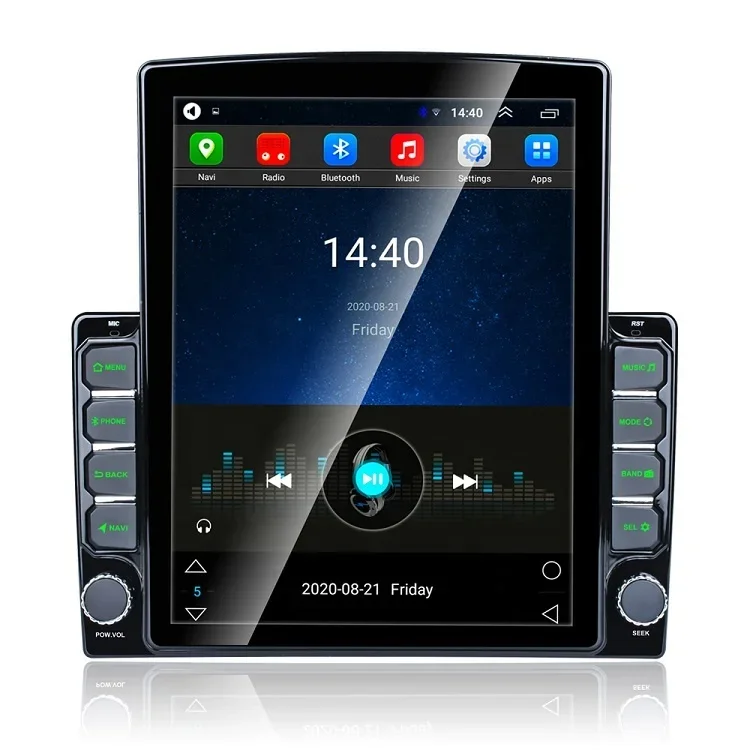 9.7inch 2 Din Android Car Radio For Tesla style Vertical  2.5D IPS Screen Car Panel Car Multimedia Player GPS Mirror link