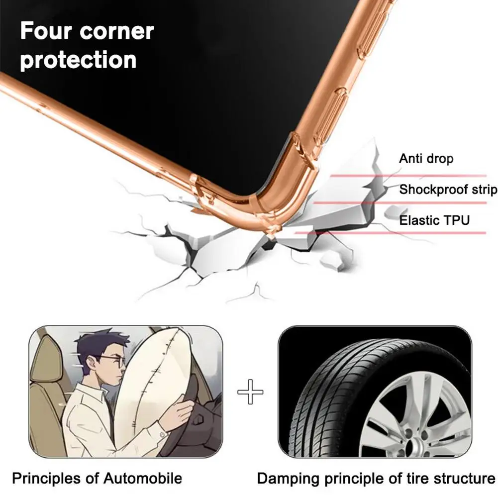 For ALLDOCUBE IPlay 50 Mini/Pro Tablet Rose Golden Case Tpu Soft Shell Protective Cover Anti Drop Transparent Soft Shell