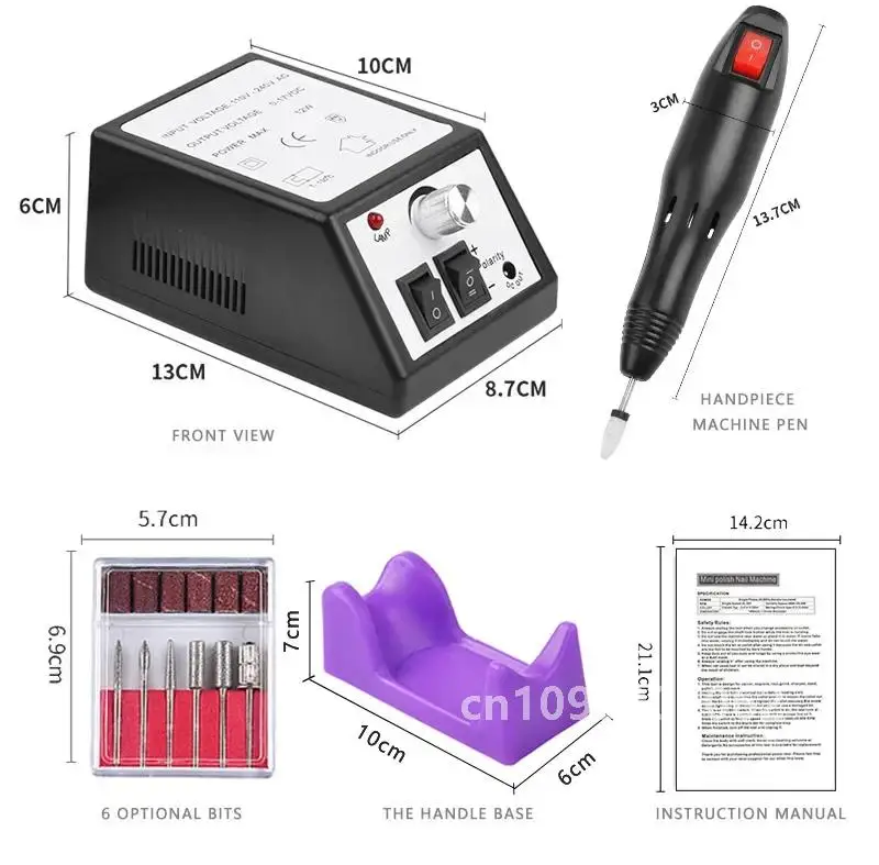 Elektrische Nagel Bohrer Maschine Professionelle Maniküre Bohrer Maschine Set Gel Datei Nagel Werkzeug Drehmaschine Sander Nagel Entfernen Nagelhaut Polnisch