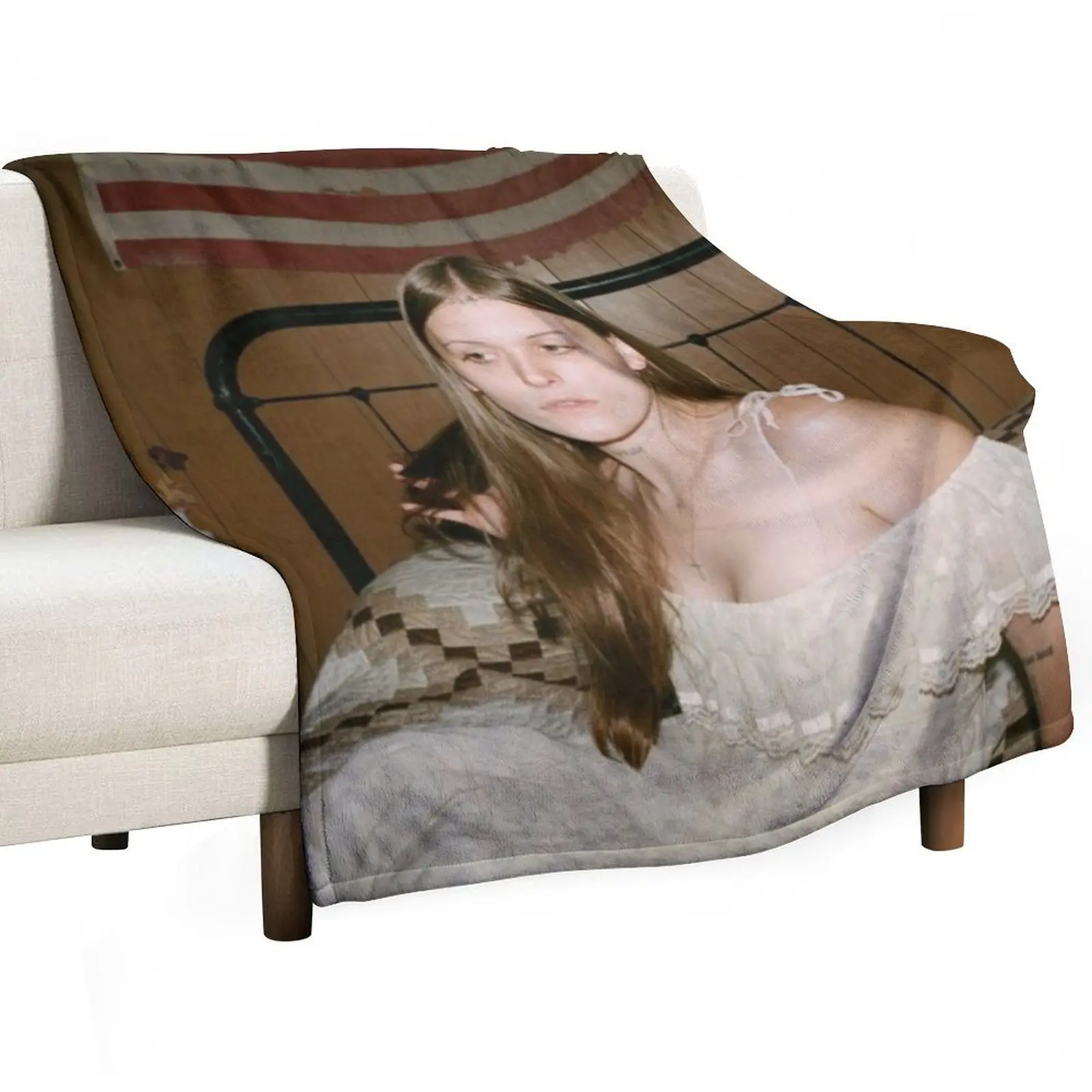 

Ethel Cain Throw Blanket Color Fast Cozy Throw Blanket