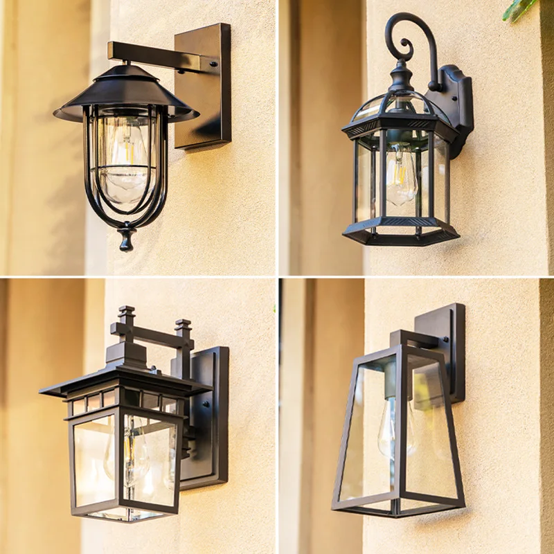 Modern Villa Corridor Garden Outdoor Waterproof Wall Lamps LED Exterior Wall Walkway Simple Balcony Gate Terrace European Sconce