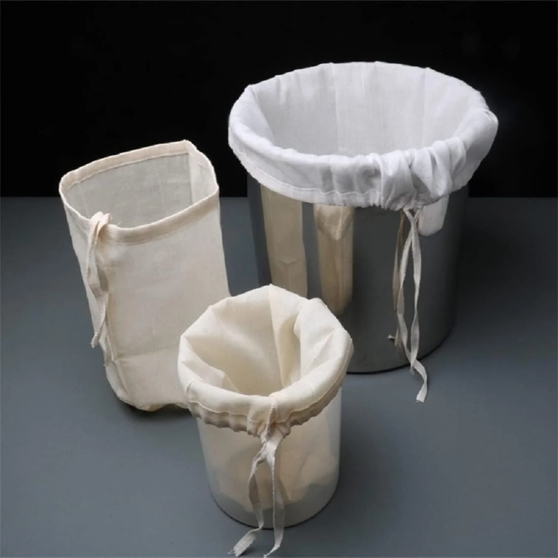 Grade Soy Milk Filter Bags, 200 Micron 20*30CM Fine Mesh Bag Milk Filter Bag All Purpose Food Strainer Nylon Cheesecloth