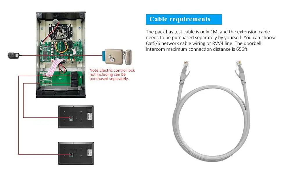 Sistema de videoportero Wifi para apartamento multiunidad con estación exterior, intercomunicador de alta definición de 7 pulgadas