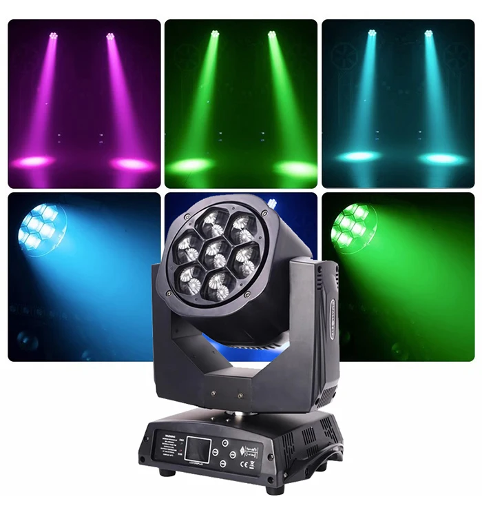 7x40W RGBW 4 in 1 LED Hohe Helligkeit Bee Eye Moving Head Licht Bühne Strobe Strahl Zoom Professionelle DJ Party Hochzeit Leistung – Detail 1