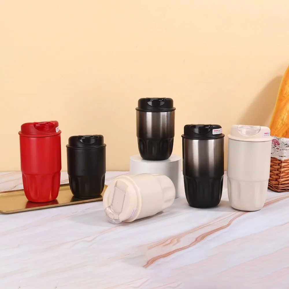 هدية كوب 316 الفولاذ المقاوم للصدأ معزول فنجان القهوة 260 مللي غطاء مقاوم للانسكاب المحمولة كوب الثلج قارورة مفرغة شرب كوب استخدام السيارة