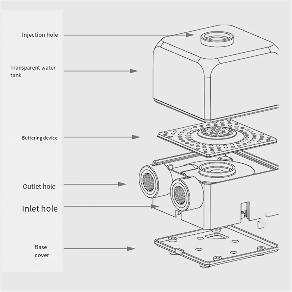 A46U SC-400T Water Cooling Pump DC 12V Brushless Liquid Cooling Pump 450L/H 7.2W Small 3 Pin Water Cooling Pump
