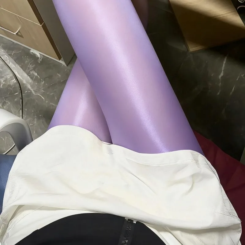 

Глянцевые чулки из конского жира, фиолетовые, с эффектом сияния, тонкие, сексуальные, нейлоновые, с эффектом подтяжки бедер