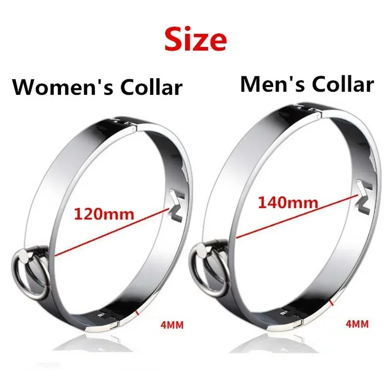 5Pcs Metal Handcuffs Ankle Cuffs Collar Restraint with Chain Heavy Duty Cuffs Slave Bondage Fetish Bdsm Sex Toys for Men Women