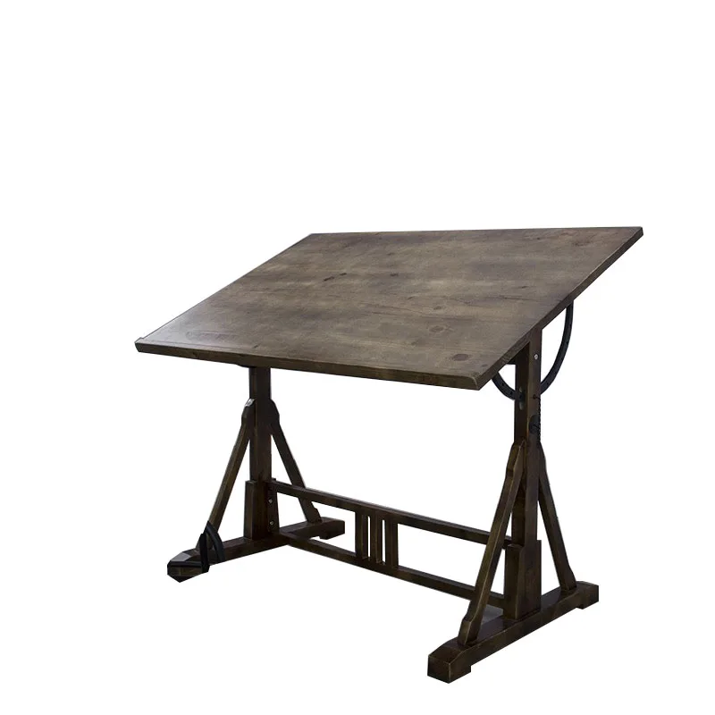 

Solid wood painting table studio art easel professional drawing table designer drawing table painting workbench