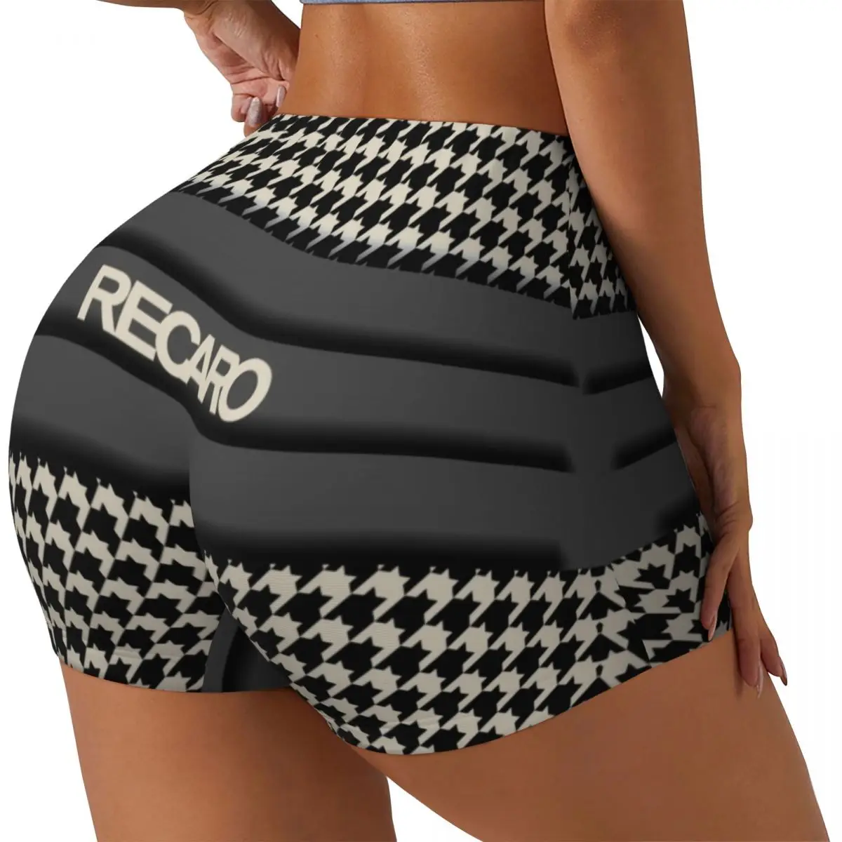 Custom Recaros Logo Volleyball Biker Workout Shorts for Women Athletic Gym Yoga Shorts