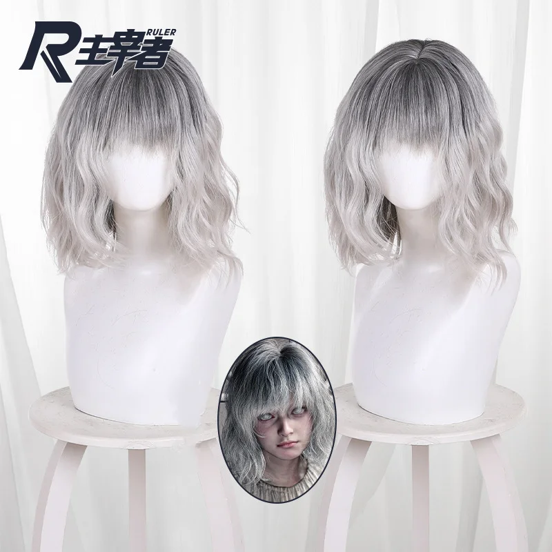 requiem-emily-cosplay-wig-grey-ombre-bangs-wavy-medium-bob-hair-halloween-horror-game-cos-comic-con-heat-resistant-synthetic-wig
