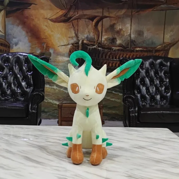 New Cartoon Characters Kawaii Large Leafeon 50cm&100cm Plush toy High Quality Stuffed Animals doll Children's Birthday Gifts