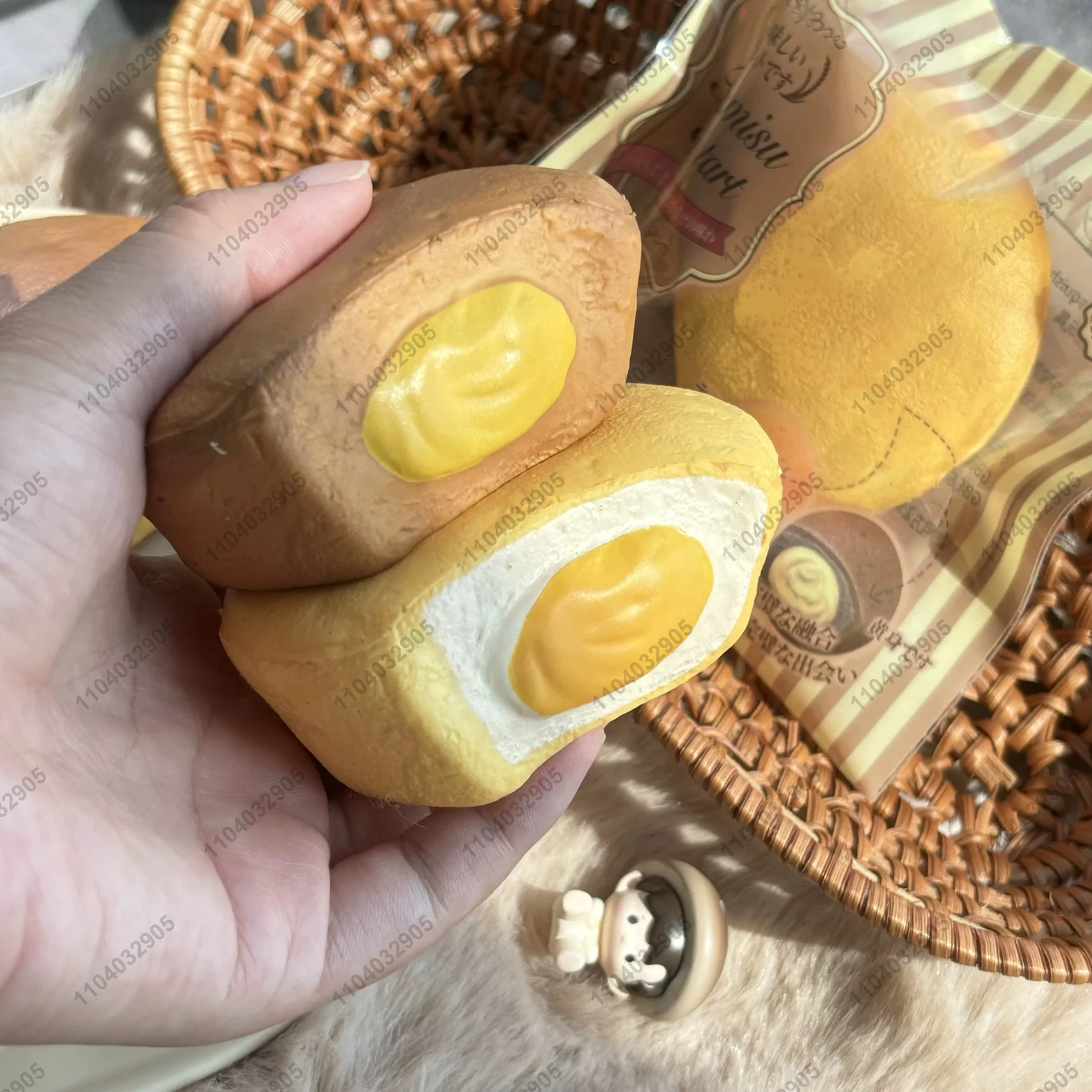 卵黄ペストリー スローライジング スクイーズトイ エッグカスタード スナック ラバケーキ モイスト スクイーズトイ ストレス解消 ハンドリラックス ギフトトイ