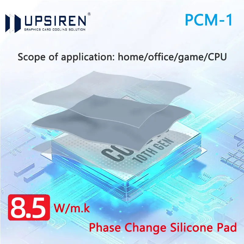 Upsirene 8,5 w PCM-1 Phasen wechsel Silikon kissen Hoch leistungs langlebig geeignet für CPU/Büro/Spiel/Zuhause