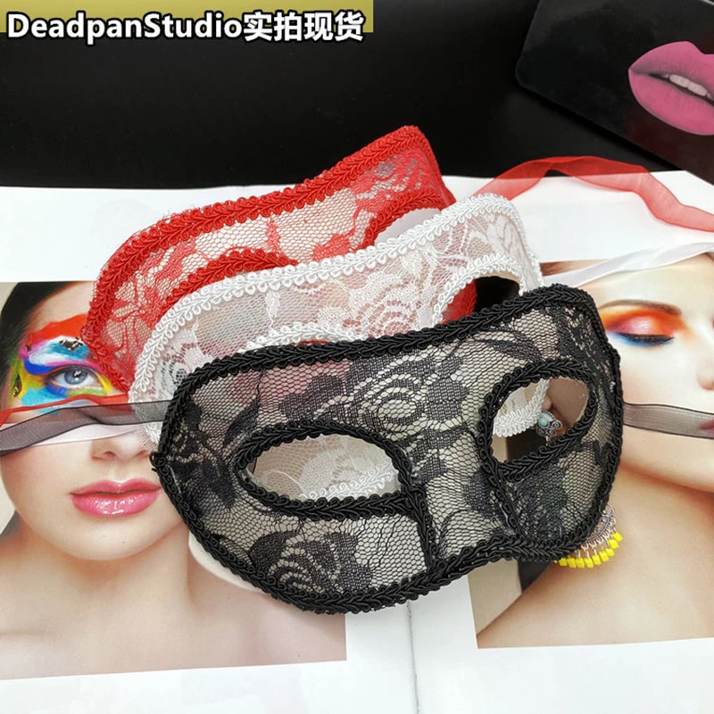 Half Face Sexy Lace Transparent Masquerade Masks Nightclub Party Show Dress Catwalk Accessories Festival Decorate Venetian Mask