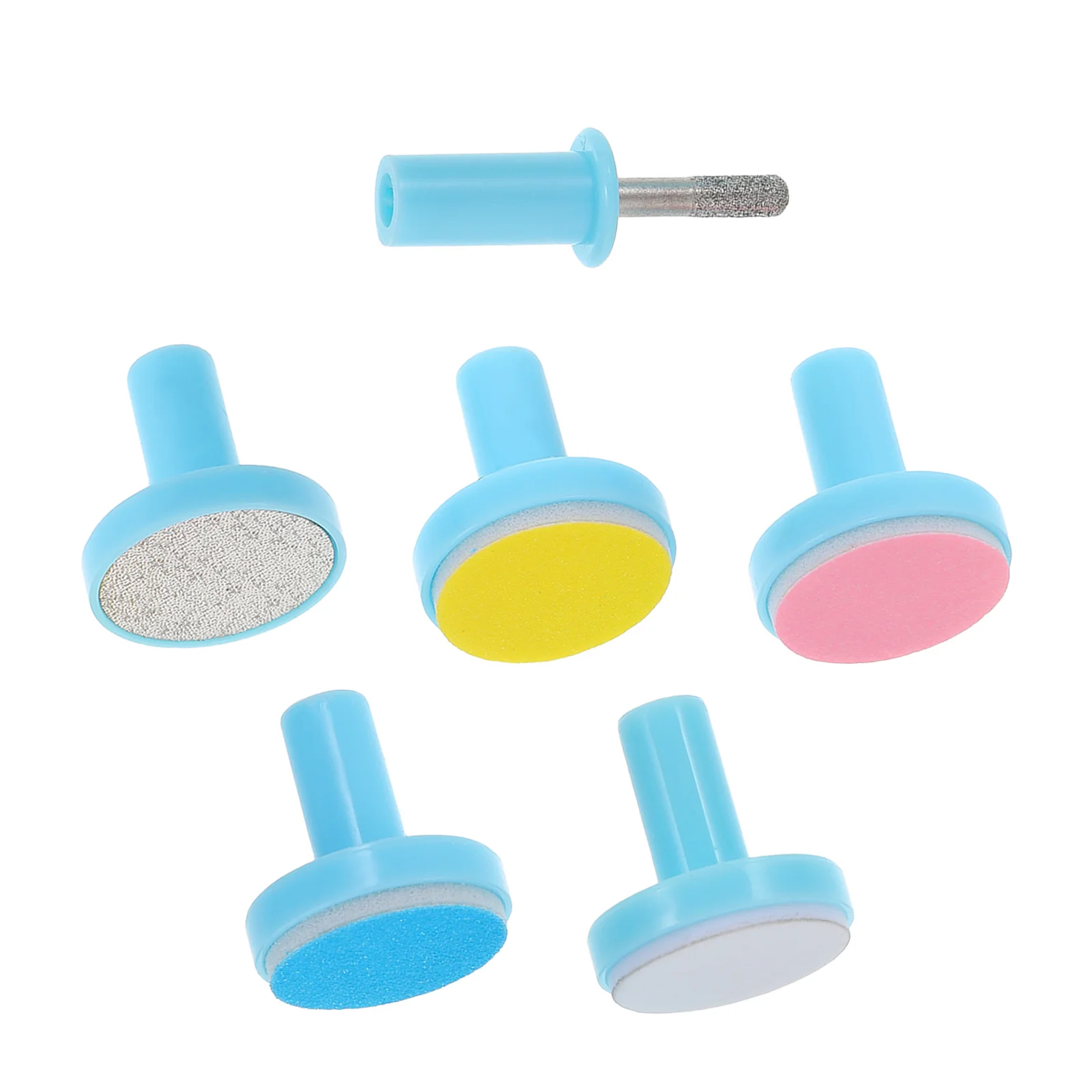 

6Pcs Electric Nail File Replacement Pads Trimmer Clipper Grooming Kit Soft Grinding Heads Safe Quick Nail