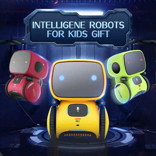 Juguete RC inteligente AT Robot máquina de aprendizaje inteligente 4 versiones de idiomas juguetes de Control táctil Robot educativo interactivo Talkking