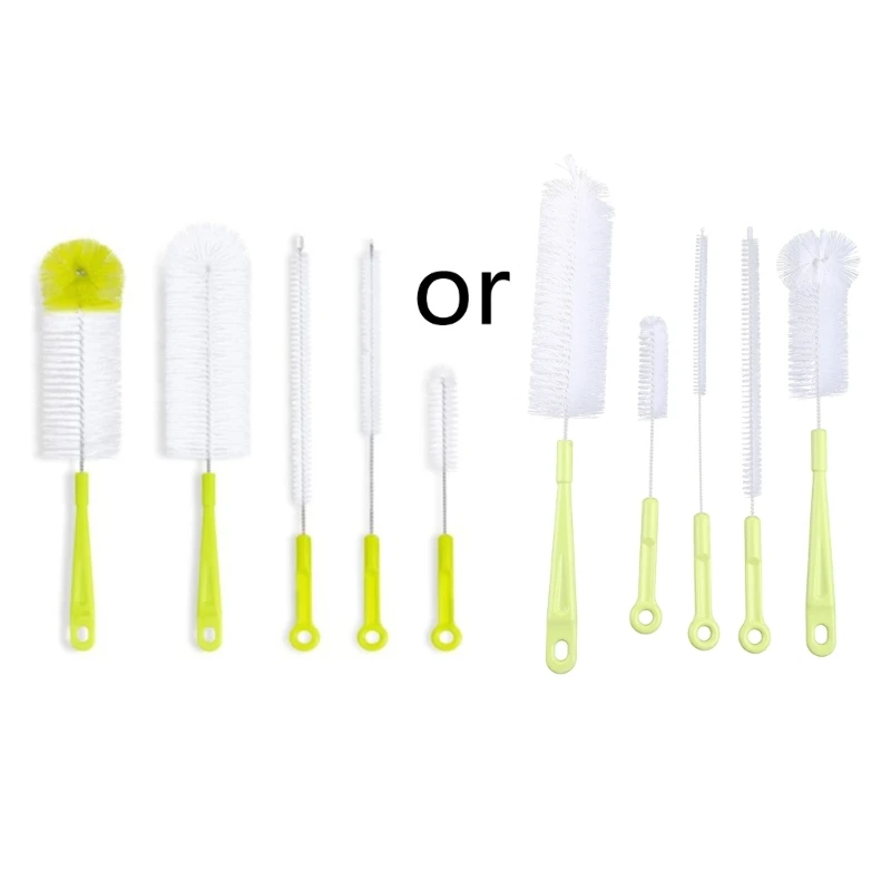 5 Pcs Long Handle Cleaning Brush Sets for Narrow-mouth Baby Bottle Pipe Washing Dropshipping