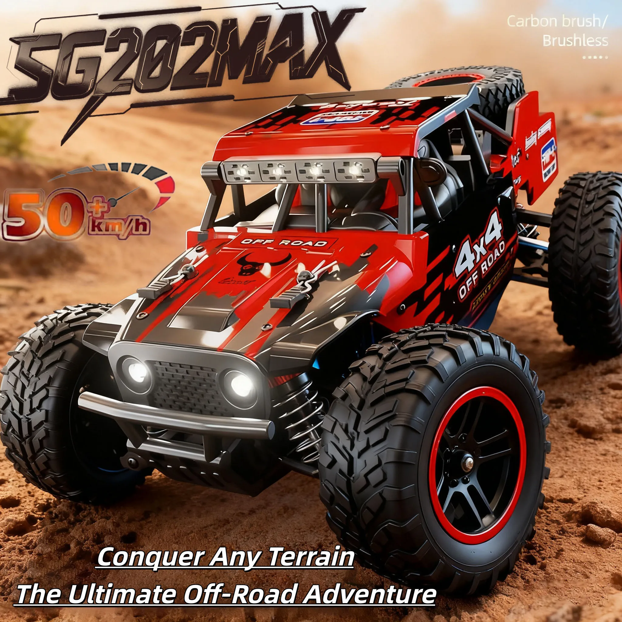 

1:20 4WD RC Car 50KM H Off Road Racing Бесщеточный двигатель Высокоскоростной дрифт Monster Truck Автомобиль с дистанционным управлением для детей и взрослых на открытом воздухе