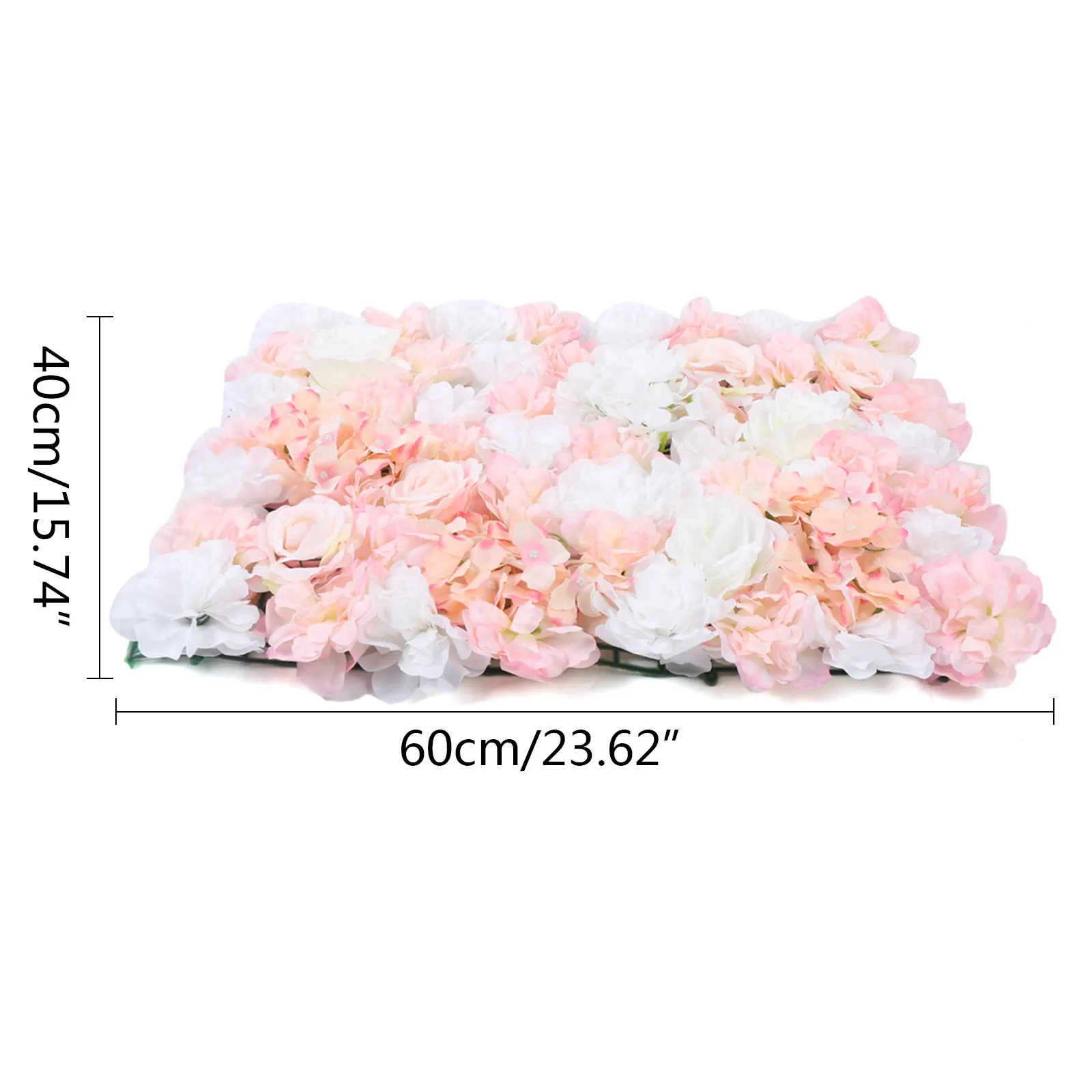 6 / 4Pcs Artificial Silk Flower Wall Panel Floral Backdrop Party Wedding Decoration for Home Garden Decor Yard Wall Decor