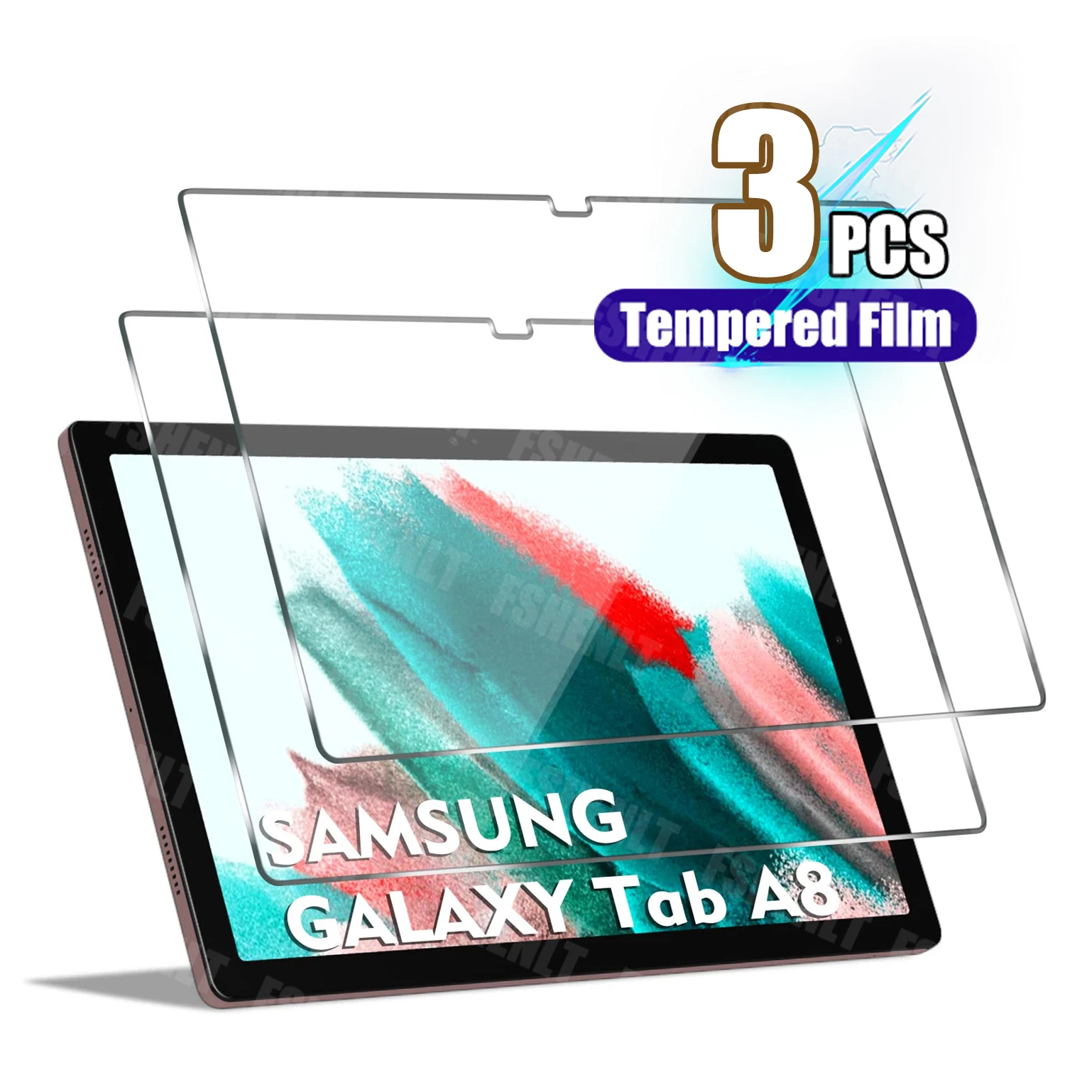 

Screen Protector for Samsung Galaxy Tab A8 10.5 Inch 2021 (SM-X200/X205/X207) 9H Anti-Scratch Tempered Glass Film HD Clear