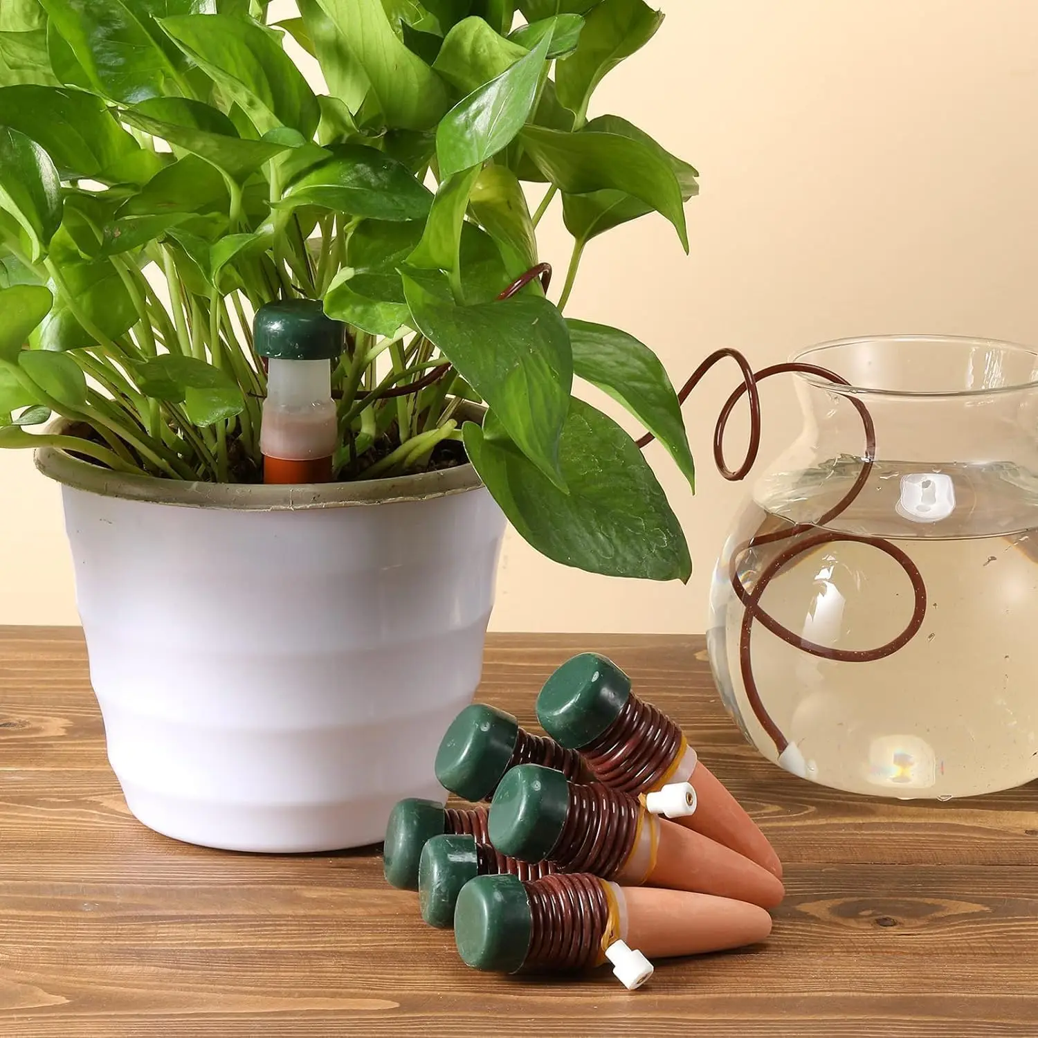 3pcs Set of Indoor Plant Watering Spikes, Classic Irrigation System,Automatic Watering for Indoor Plants,Balcony Watering System