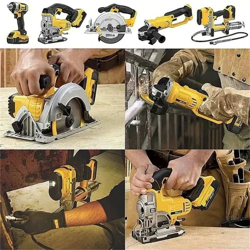 SU For Dewalt DCB200 DCB184 Series 18V/20V Rechargeable Power Tool Accessories Power Tools, Lithium Battery Replacement + Charge